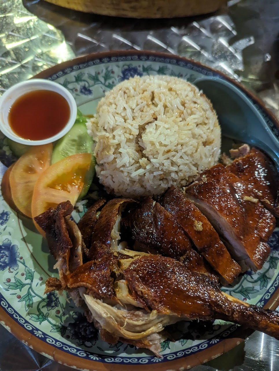 Roast duck rice at Chinatown Sizzling House